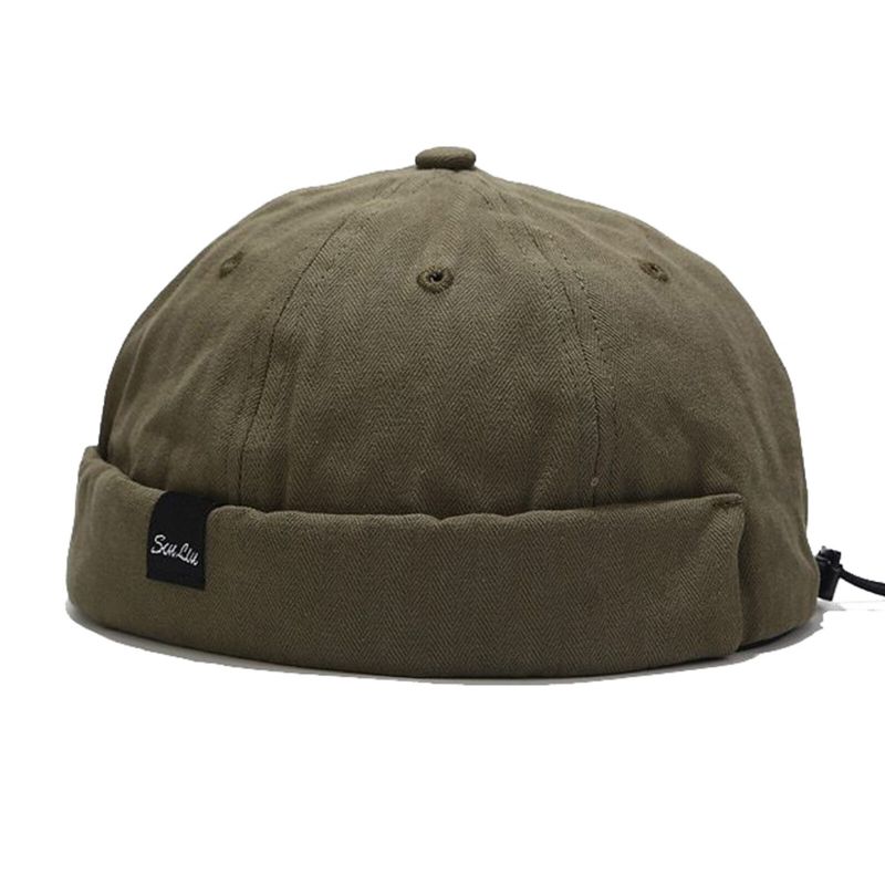 Unisex-baumwolle Lässige Mütze Mit Kordelzug Und Verstellbarer Krempe Landlord Hat Skull Cap