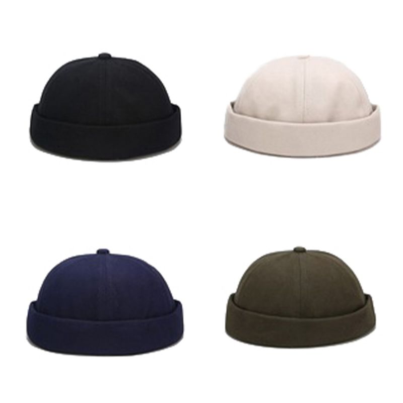 Unisex-baumwolle Lässige Mütze Mit Kordelzug Und Verstellbarer Krempe Landlord Hat Skull Cap