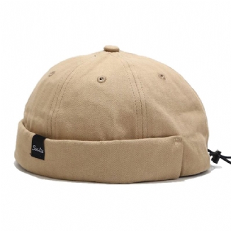 Unisex-baumwolle Lässige Mütze Mit Kordelzug Und Verstellbarer Krempe Landlord Hat Skull Cap