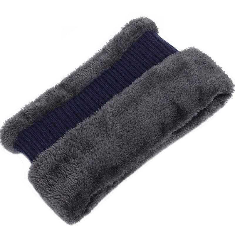 Unisex Baumwolle Outdoor Warm Plüsch Winter Schals Strickmützen Flache Mützen