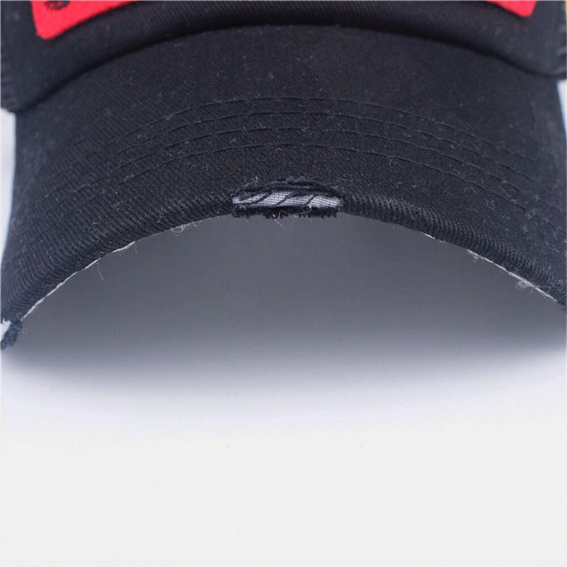 Unisex Baumwolle Patch Buchstabe Stickmuster Mode Hip-hop Stil Sonnenschirm Baseballmütze Trucker Mütze