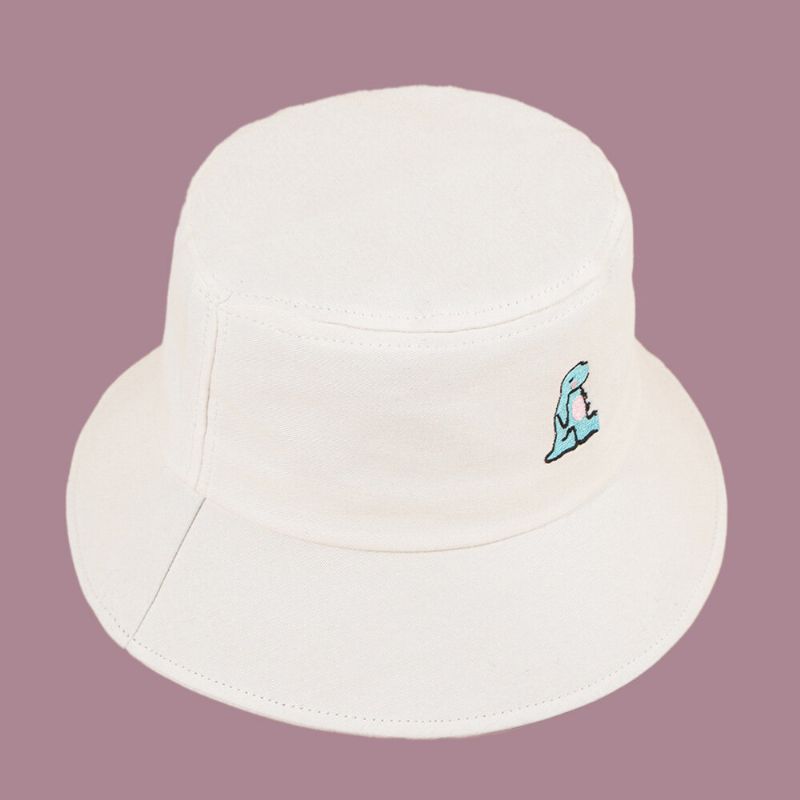 Unisex Cartoon Little Dinosaur Stickerei Sonnenhut Outdoor Casual Sunshade Bucket Hat