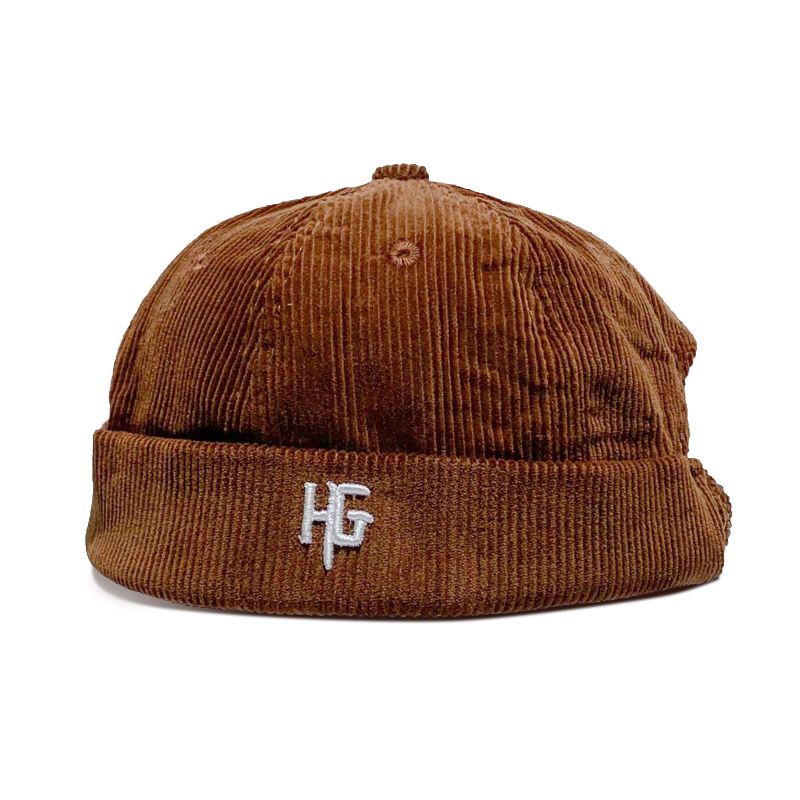 Unisex Cord Bestickt H G Patten Lässige Randlose Beanie Landlord Hat Skull Cap