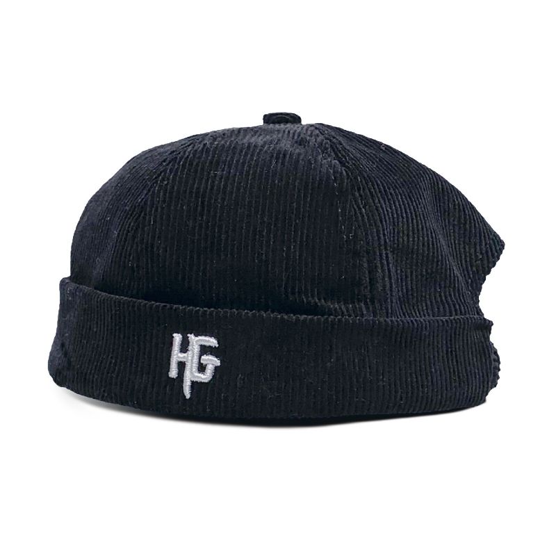 Unisex Cord Bestickt H G Patten Lässige Randlose Beanie Landlord Hat Skull Cap