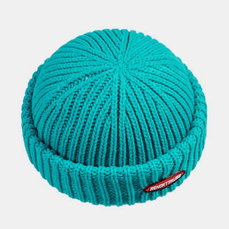 Unisex Cotton Dome Patch Knitted Cap Street Hip Hop Sunshade Brimless Beanie Hat