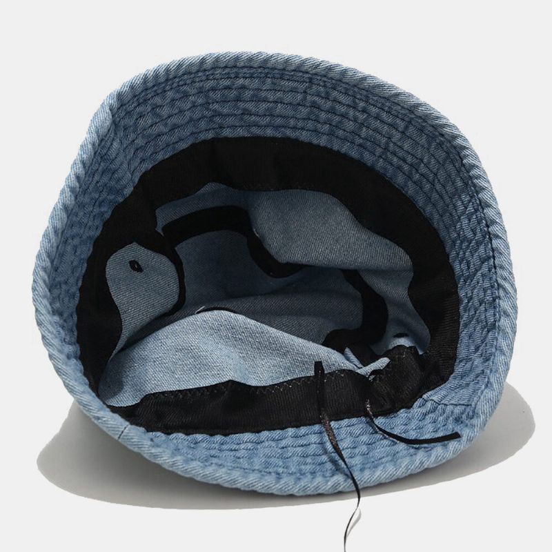 Unisex Denim Broken Holes Made-old Fashion Outdoor Sunshade Bucket Hat