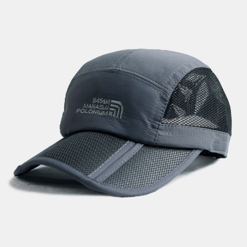 Unisex Faltbare Schnell Trocknende Mesh-hut-sonnenblende Atmungsaktive Snapback-baseball-mütze Für Sommer-outdoor-sport