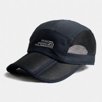 Unisex Faltbare Schnell Trocknende Mesh-hut-sonnenblende Atmungsaktive Snapback-baseball-mütze Für Sommer-outdoor-sport