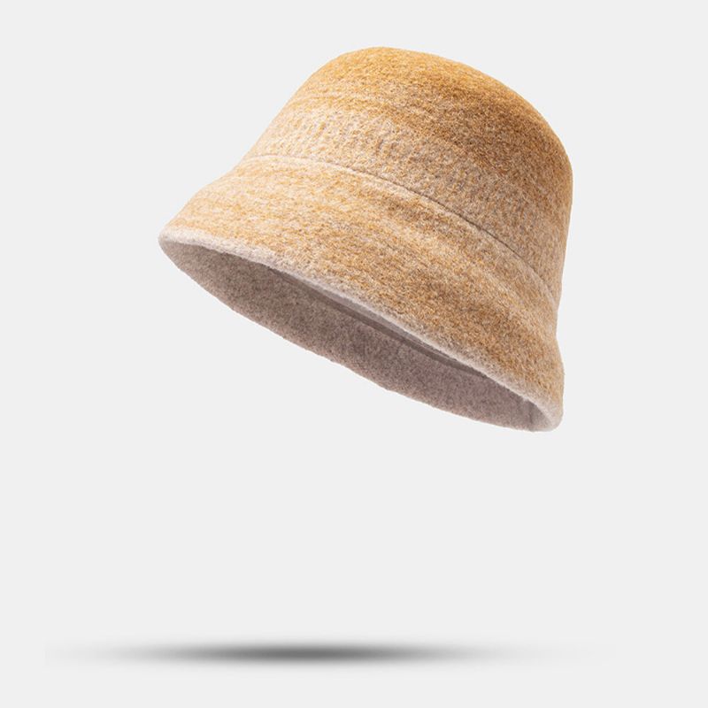 Unisex-fedora-hut Mit Farbverlauf Breiter Krempe Eleganter Wilder Sonnenschutz Warmer Fischerhut