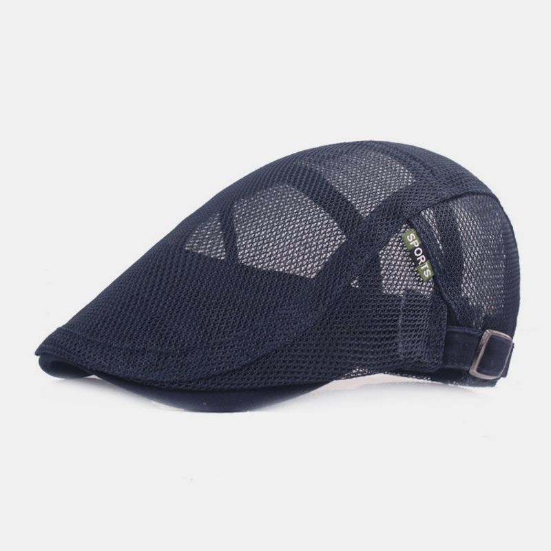 Unisex Full Mesh Baskenmütze Summer Cool Suncreen Atmungsaktive Schiebermütze Ivy Cap Driver Hat