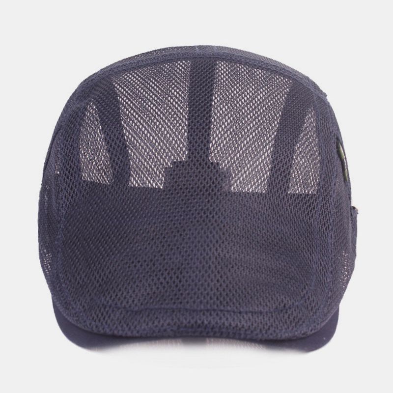 Unisex Full Mesh Baskenmütze Summer Cool Suncreen Atmungsaktive Schiebermütze Ivy Cap Driver Hat