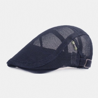 Unisex Full Mesh Baskenmütze Summer Cool Suncreen Atmungsaktive Schiebermütze Ivy Cap Driver Hat