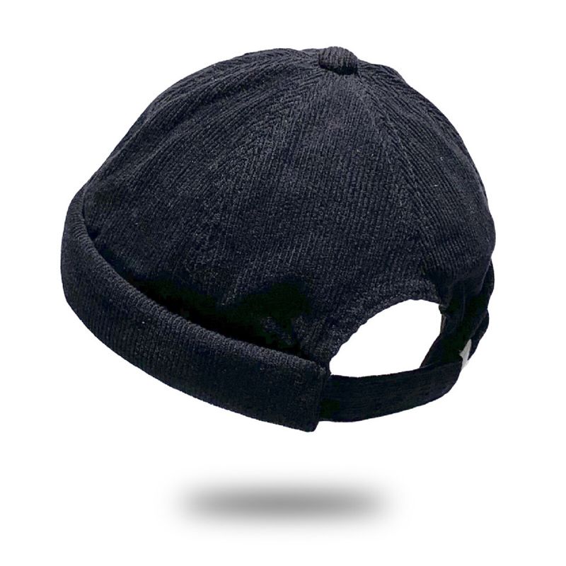 Unisex Kordsamt Vintage Casual Verstellbare Hip Hop Brimless Beanie Landlord Hat Skull Cap