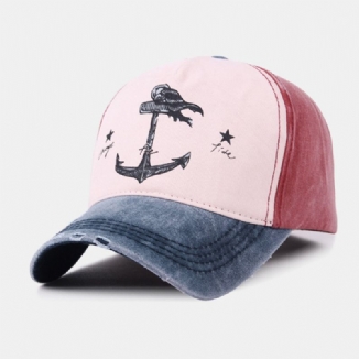 Unisex Make-old Piratenschiff Ankermuster Ivy Cap Outdoor Sonnencreme Baseballmützen Stretch Fit Cap