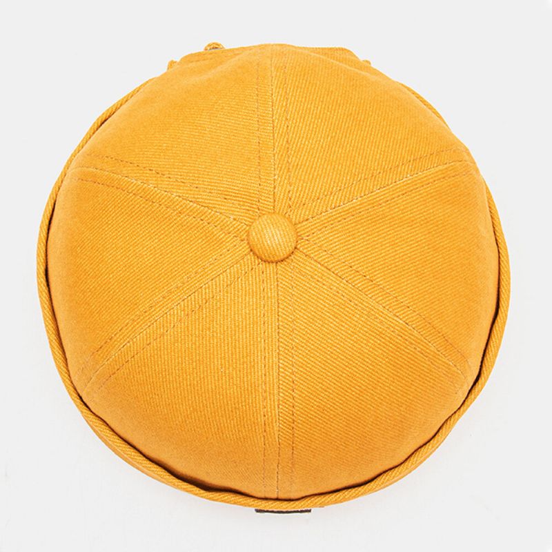 Unisex Polyester Baumwolle Einfarbig Rivet Pu Label All-match Brimless Beanie Landlord Cap Skull Cap