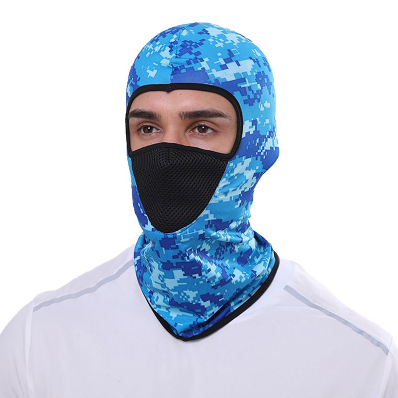 Unisex Polyester Camouflage Lässig Outdoor Reiten Atmungsaktiv Winddicht Sonnenschutz Nackenschutz Mesh Gesichtsmaske Beanie Mützen