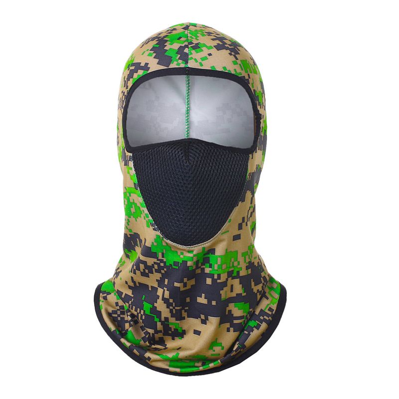 Unisex Polyester Camouflage Lässig Outdoor Reiten Atmungsaktiv Winddicht Sonnenschutz Nackenschutz Mesh Gesichtsmaske Beanie Mützen