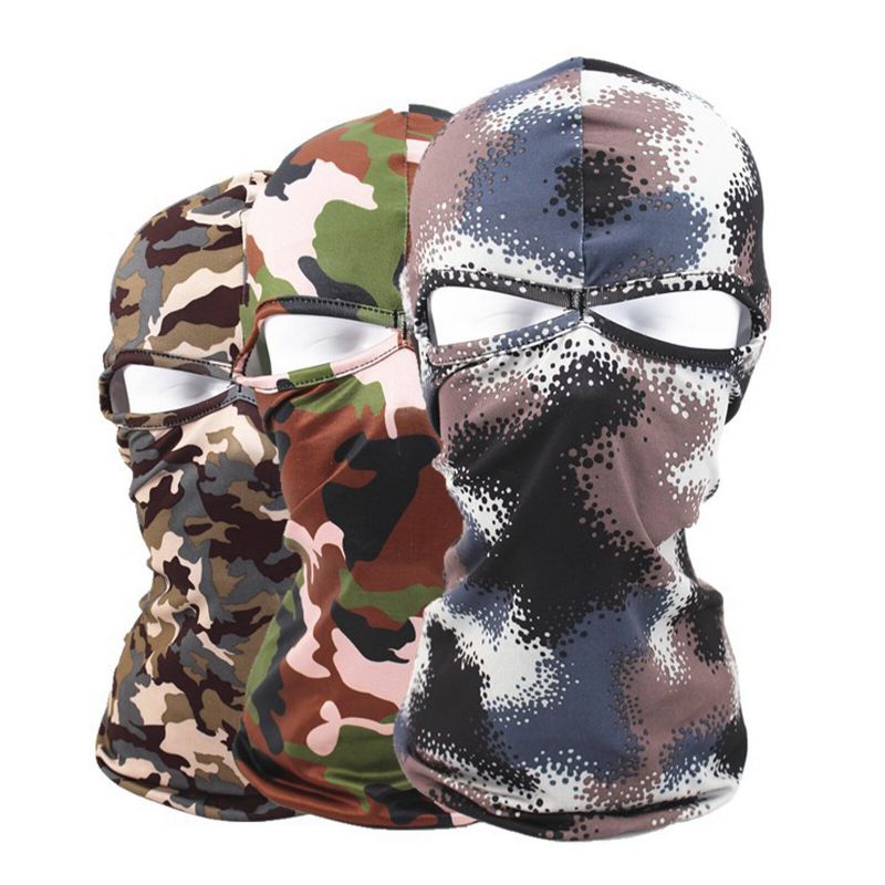 Unisex Polyester Camouflage Lässig Outdoor Reiten Winddicht Sonnenschutz Nackenschutz Gesichtsmaske Beanie Mützen