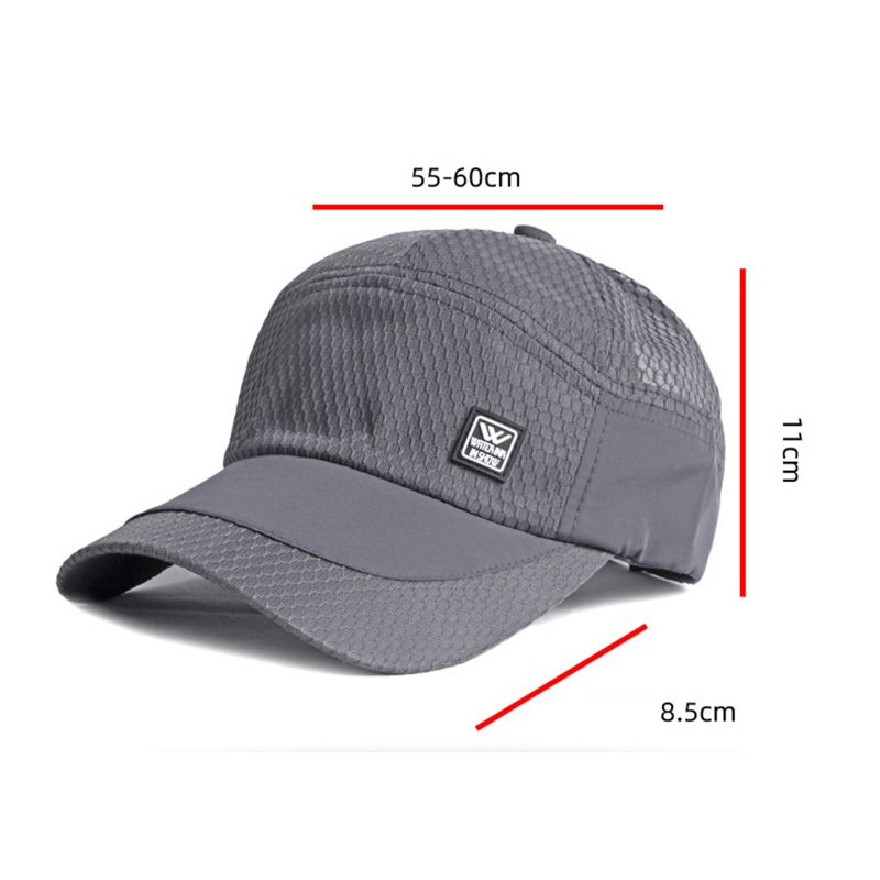 Unisex Polyester Lässig Outdoor Angeln Atmungsaktiv Verstellbare Schnelltrocknende Sonnenschutz-baseballmützen