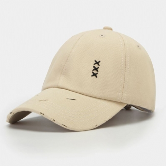 Unisex Relaxed Adjustable Cap Lässige Sonnenschutz-baseballmütze Aus Baumwolle Mit Stickerei