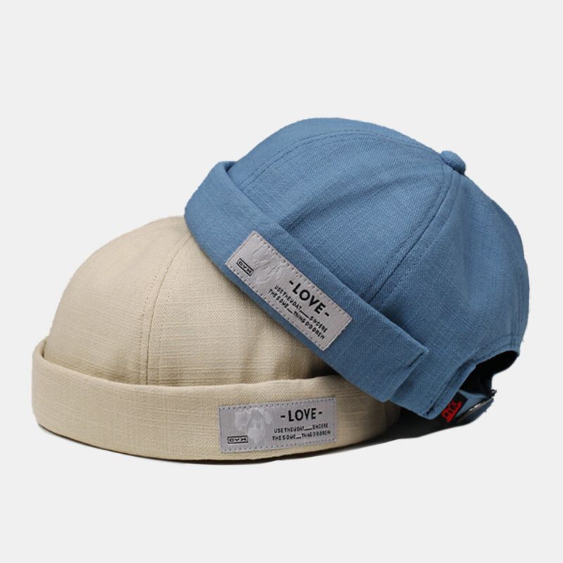 Unisex Sommer Buchstabenmuster Seitenaufnäher Street Hip-hop Vermieter Hut Mode Verstellbare Sonnencreme Melonenmütze Beanie Totenkopfmütze