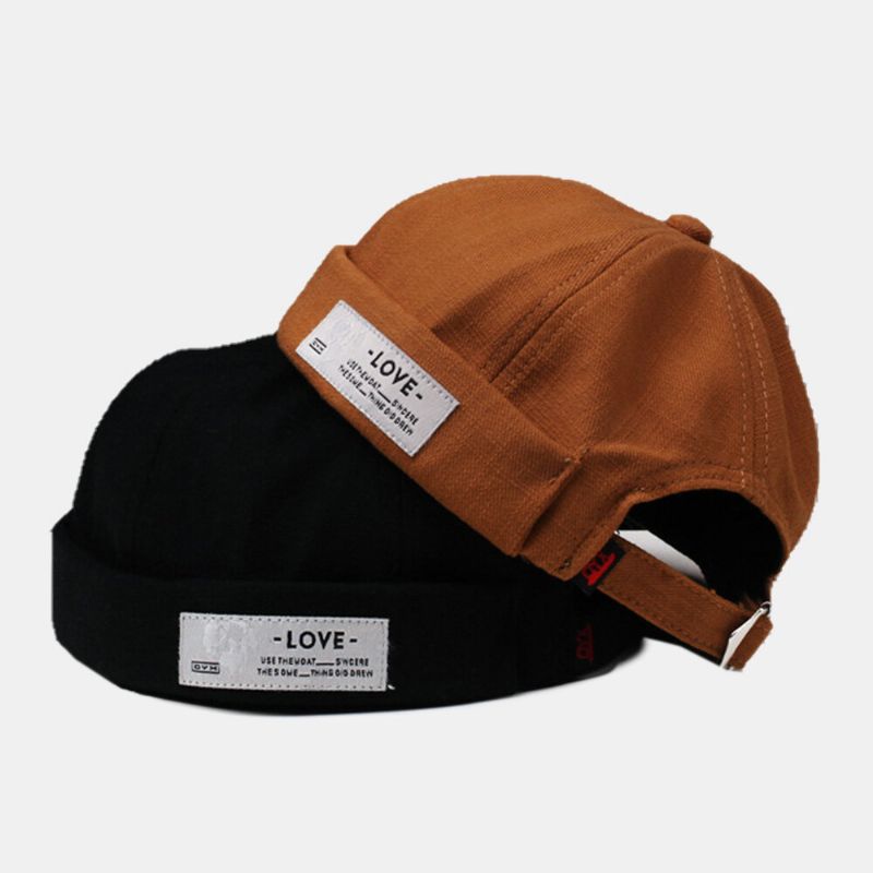 Unisex Sommer Buchstabenmuster Seitenaufnäher Street Hip-hop Vermieter Hut Mode Verstellbare Sonnencreme Melonenmütze Beanie Totenkopfmütze