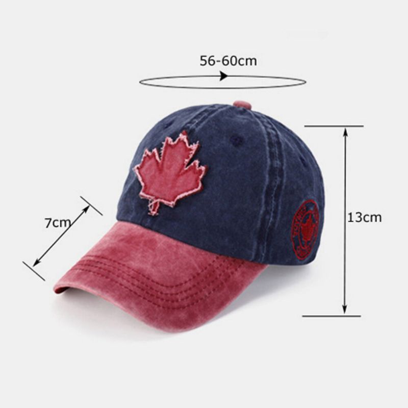 Unisex Trade Patch Washed Baseball Cap Summer Color Matching Breathable Adjustable Hat