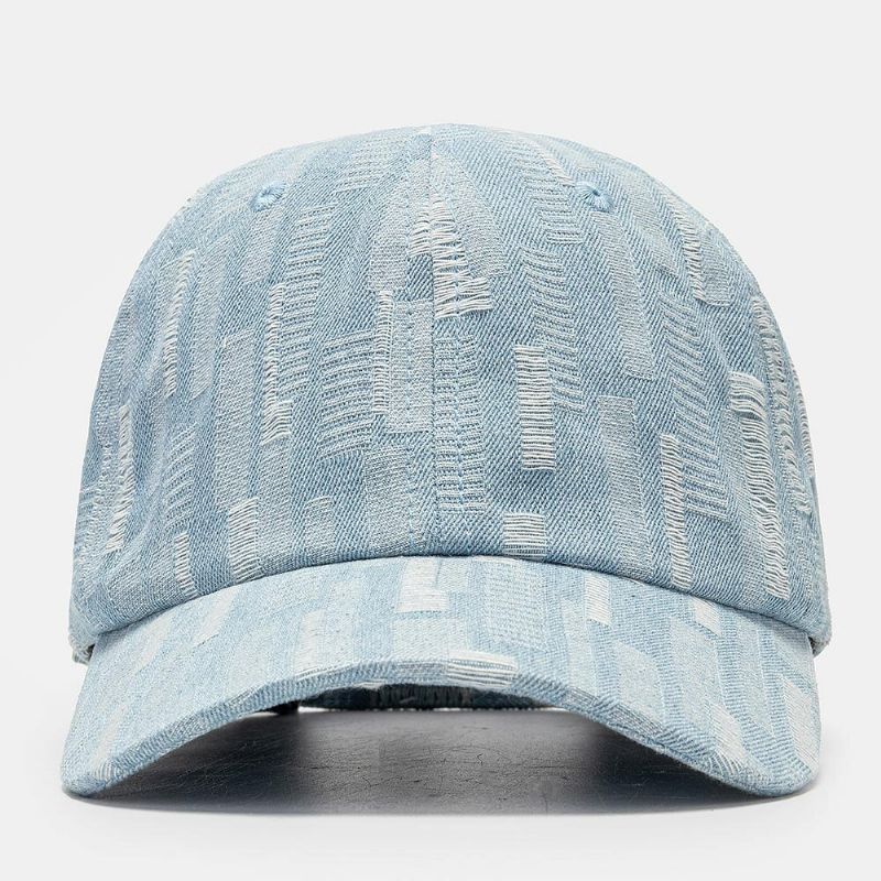 Unisex Washed Denim Hole Verstellbare Retro-sonnenschirm-baseballkappe