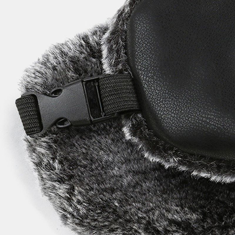 Unisex Winter Verdicken Warme Trappermütze Abnehmbare Maske Vorhang Outdoor Winddicht Gehörschutz Russische Mütze Uschanka-mütze