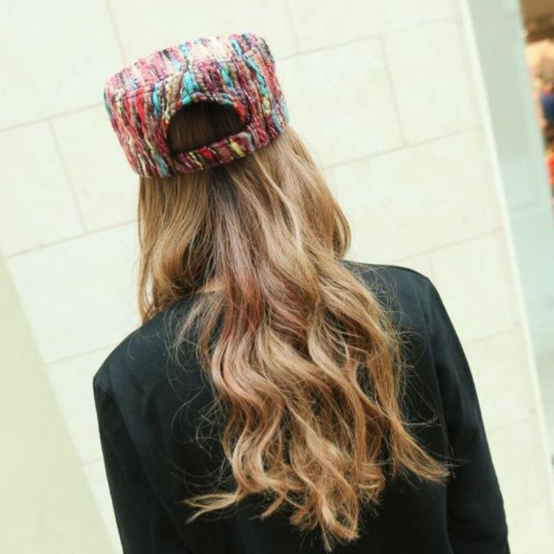 Unisex Woolen Rainbow Color Mixed Color Ethnic Style Casual Sunvisor Baseball Hat