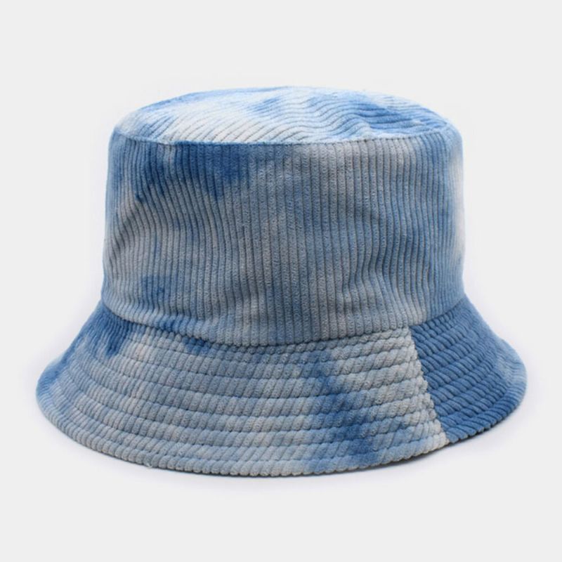 Unsiex Doppelseitiger Tie-dye-cord Und Baumwolle Warmer Weicher Outdoor-casual All-match-fischerhut