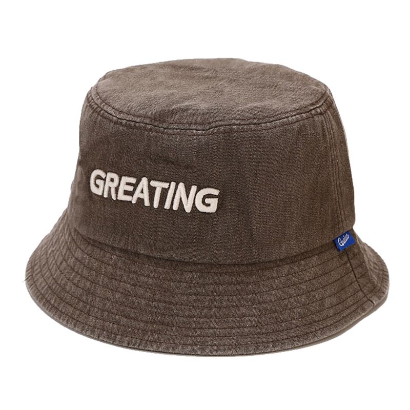 Vintage Old Washed Sonnenhut Aus Baumwolle Für Herren Sonnenschutz Bucket Hat Mit Großem Schriftzug