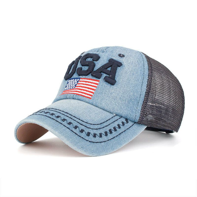 Vintage Patriotische Unisex-baseballmütze Stilvolle Distressed-hut Mit Amerikanischer Flagge