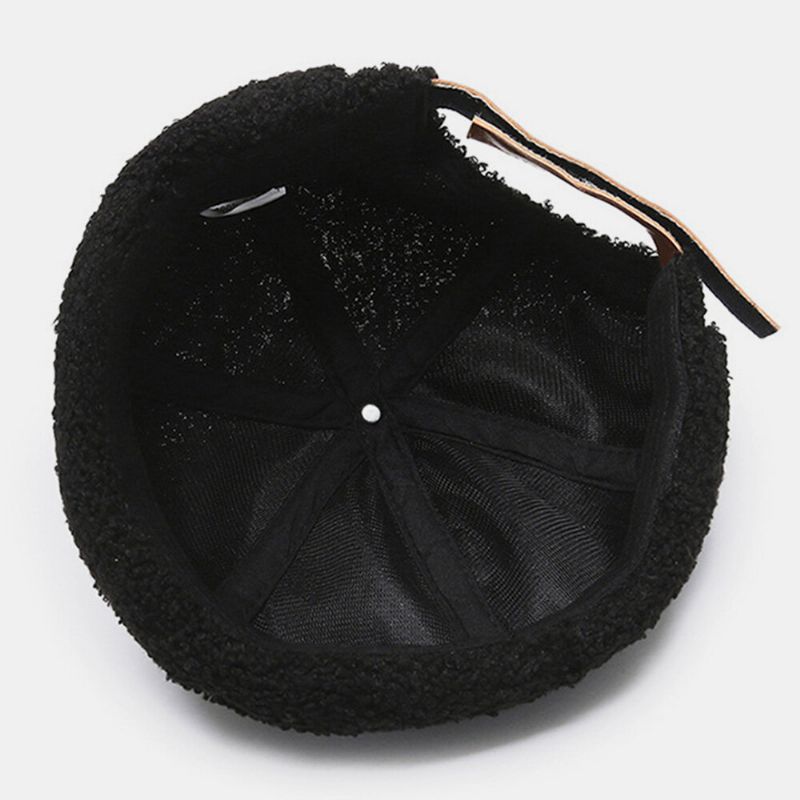 Warme Hausherrenmütze Aus Einfarbigem Unisex-fleece Für Den Außenbereich Lässiger Sonnenschirm Randlose Beanie-schädelmütze