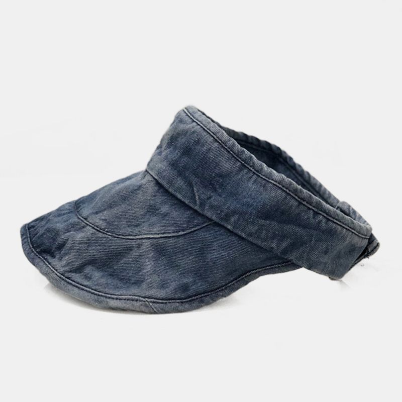 Washed Denim Top Hat Sonnenschutz Atmungsaktiv Verstellbar