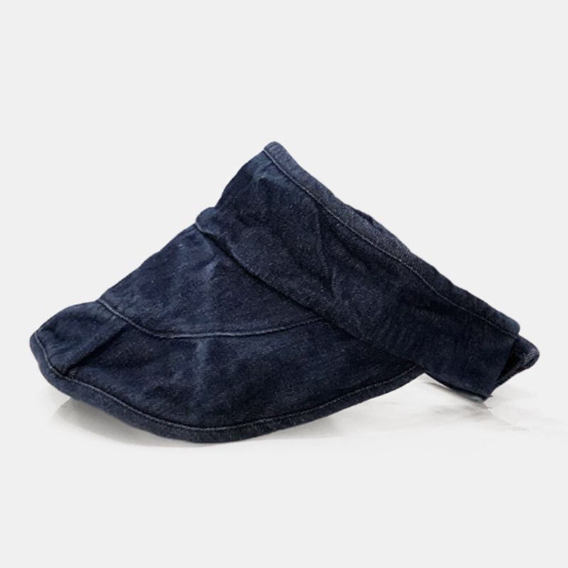 Washed Denim Top Hat Sonnenschutz Atmungsaktiv Verstellbar