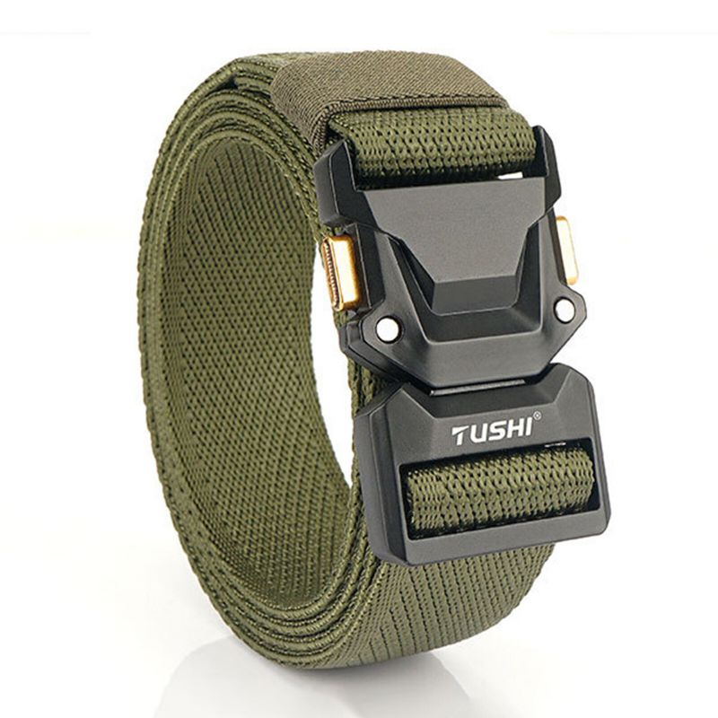 120 cm Herren Nylon Elastischer Lässiger All-match Outdoor Tactical Belt Cargo Belt Mit Strapazierfähiger Schnellverschlussschnalle