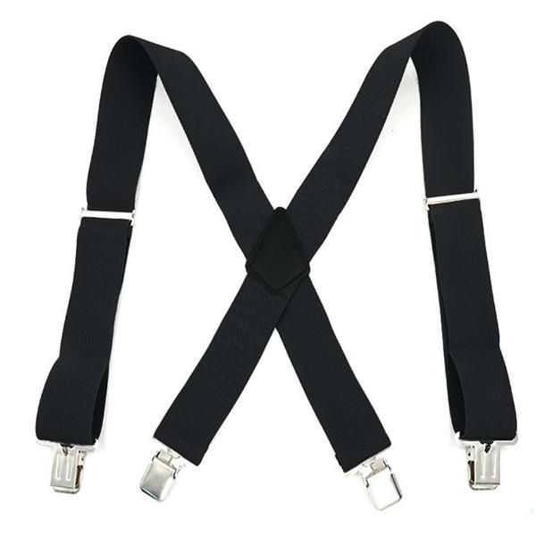 5cm*125cm Plus Size Clip-on Hosenträger Vier Clips Verstellbare Hosenträger Übergroßer Hosenträgergürtel