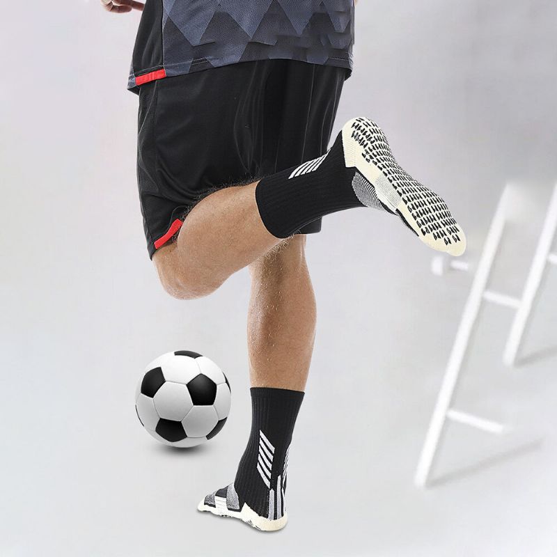 1 Paar Herren Schlauchsocken Nylon Streifen Kontrastfarben Abgabe Rutschfester Schweißabsorbierender Druck Outdoor Sportsocken Fußballsocken