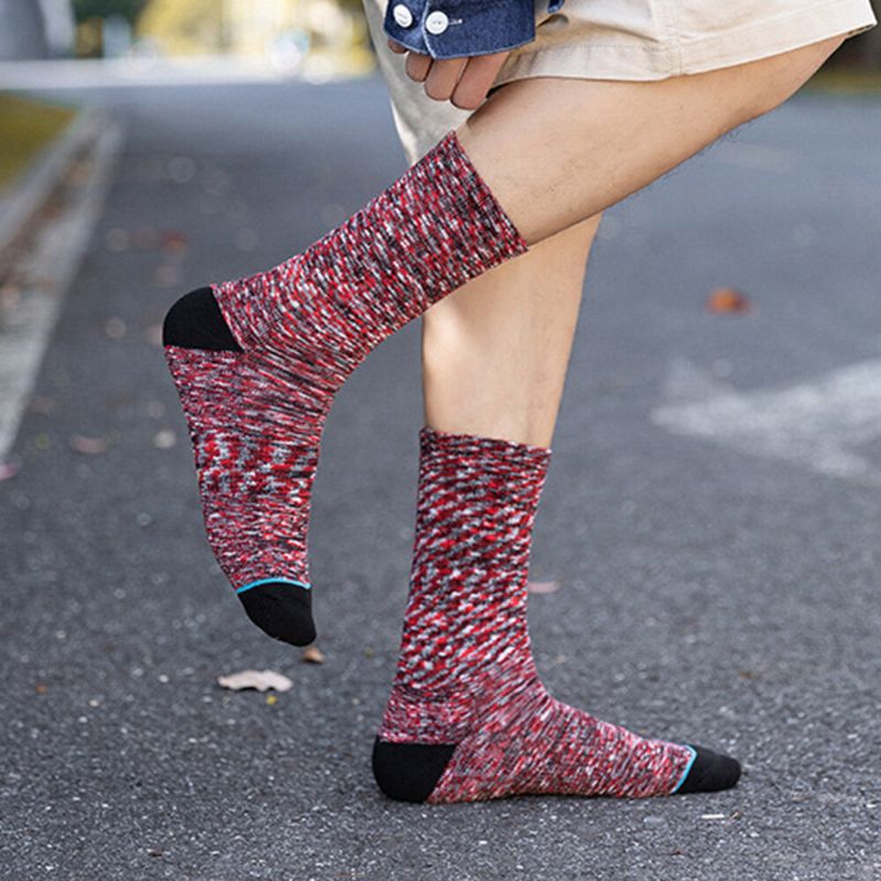 5 Paar Schweißabsorbierende Atmungsaktive Verdickende Und Warme Unisex-schlauchsocken Für Outdoor-bergsteigen