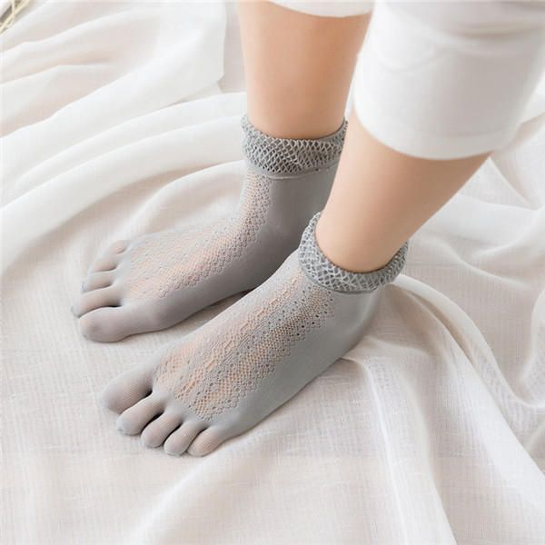 Absorbierende Schweiß-fünf-zehen-socken Aus Mesh Für Damen