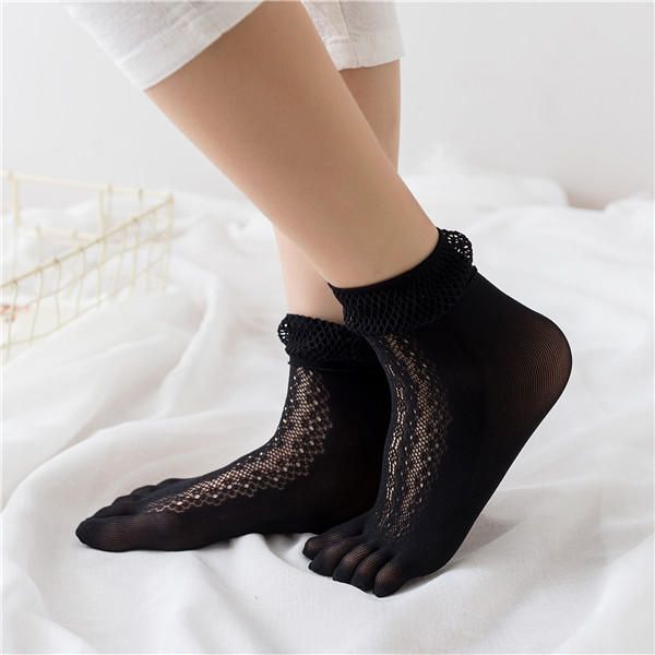 Absorbierende Schweiß-fünf-zehen-socken Aus Mesh Für Damen