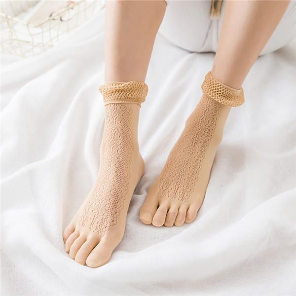 Absorbierende Schweiß-fünf-zehen-socken Aus Mesh Für Damen