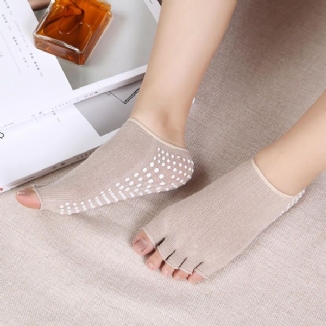 Damen Fünf-zehen-yoga-socken Rutschfeste Unsichtbare Halbflächige Socken Baumwolle