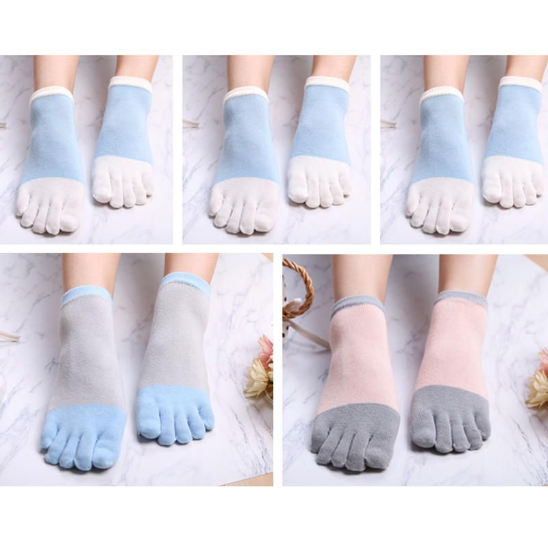 Damen Mädchen Einfache Fünfzehensocken 5er-set Söckchen