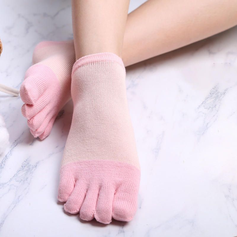 Damen Mädchen Einfache Fünfzehensocken 5er-set Söckchen