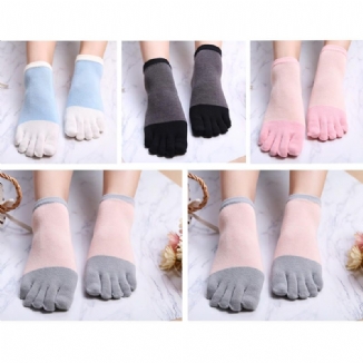 Damen Mädchen Einfache Fünfzehensocken 5er-set Söckchen