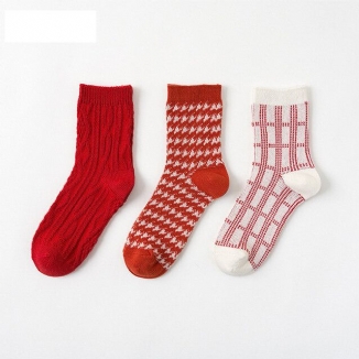 Damen-weihnachts-röhrensocke Lässige Baumwolle 12 Paar Socken