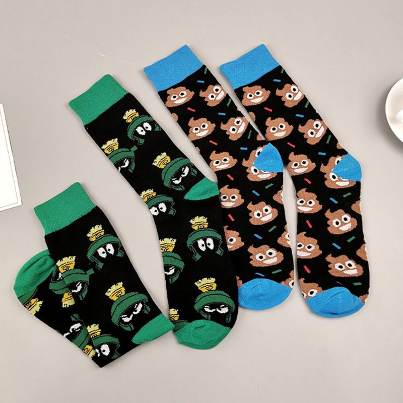 Frauen Baumwolle Lustiges Persönlichkeitsmuster Halloween Universelle Atmungsaktive Schlauchsocken