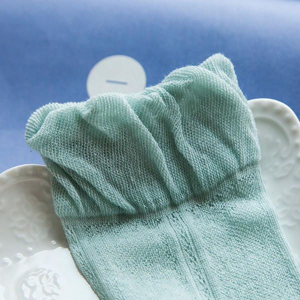 Frauen Baumwolle Ultradünne Seide Elastische Netzsocken Sommer Einfarbig Atmungsaktive Söckchen